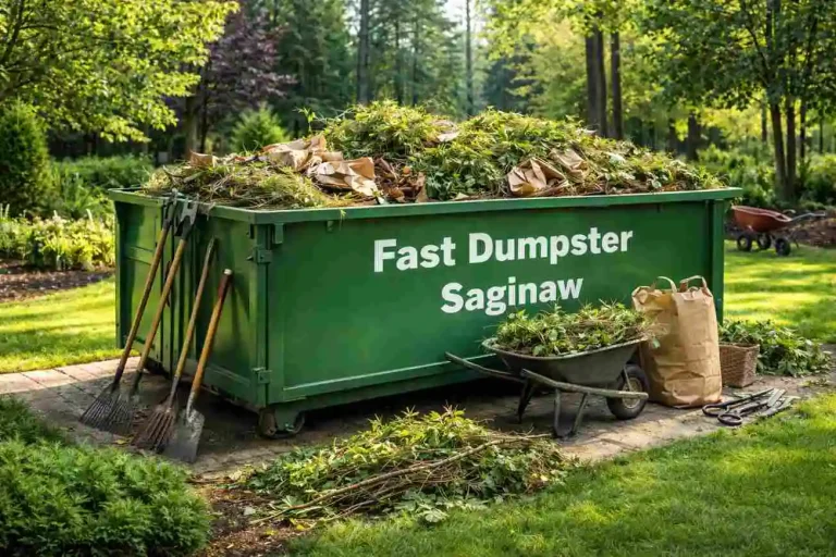 Landscaping dumpster for yard waste projects by Fast Dumpster Saginaw